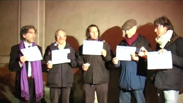 Roma - Intervento di Mascia alla fiaccolata del Popolo Viola contro il Porcellum