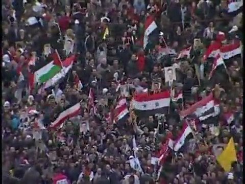 Syrian president addresses supporters