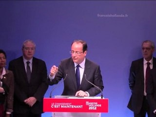 Discours de François Hollande à l'occasion de l'inauguration de son QG de campagne