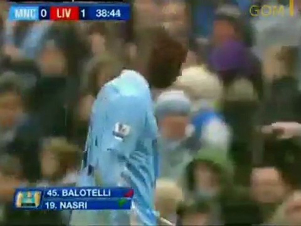 Manchester City vs. Liverpool  Balotelli Sub. Reaction