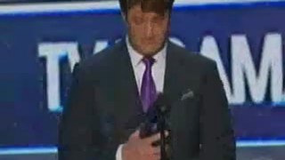 Nathan Fillion Castle Peoples Choice Awards 2012 acceptance speech