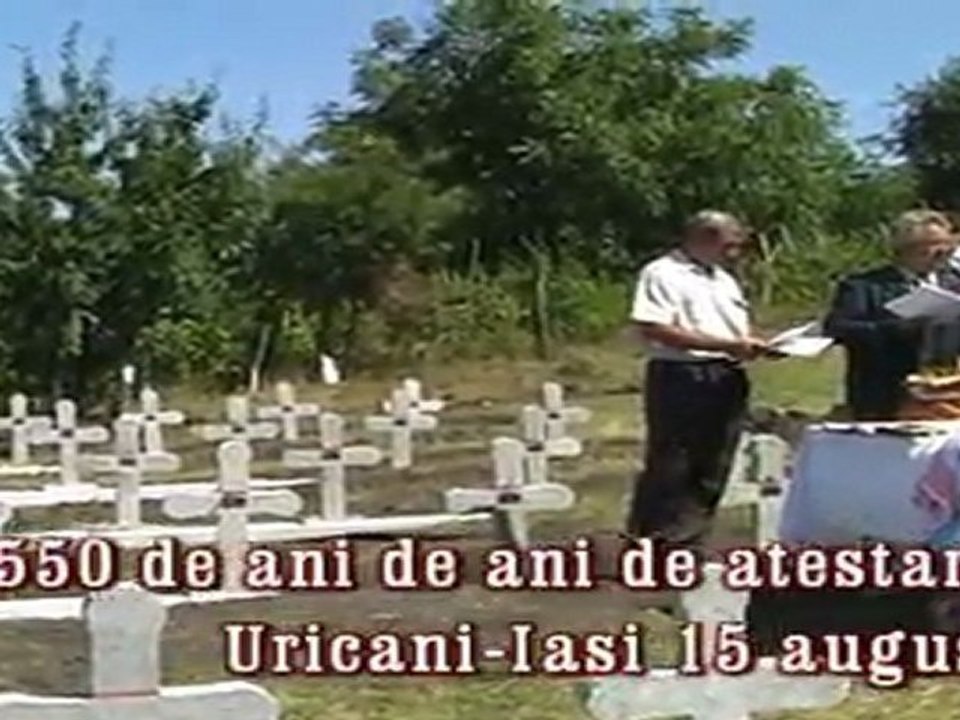 Alocutiuni si depuneri de coroane ale invitatilor la cimitirul eroilor Uricani - 15 august 2006