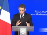 N. Sarkozy adresse ses voeux aux parlementaires