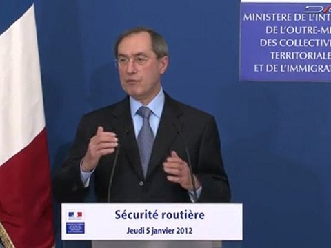 Conférence de presse sur la sécurité routière du 05 janvier 2012