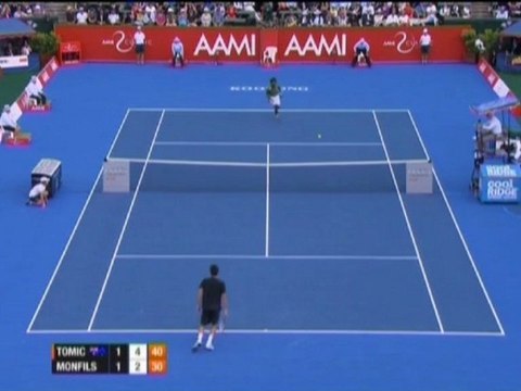 Tomic pokonuje Monfilsa