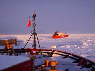 US Coast Guard cutting icy path to Alaskan town