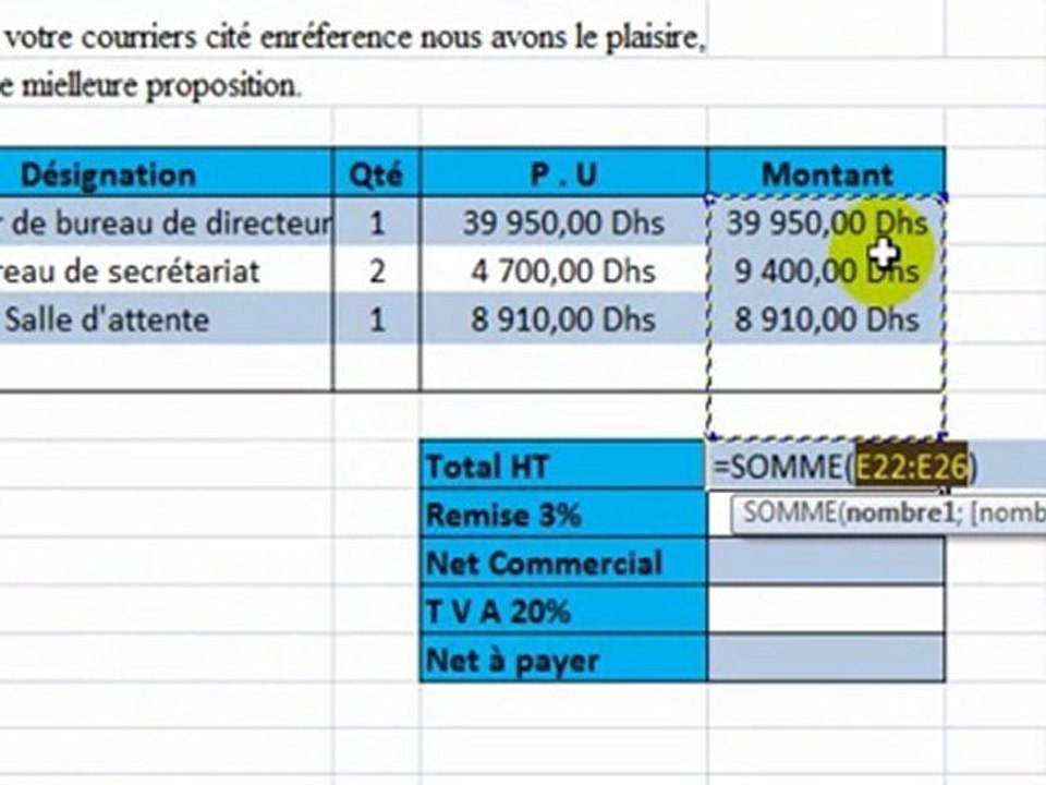 Présentation de Devis + Calcul.Mrb02.Darija