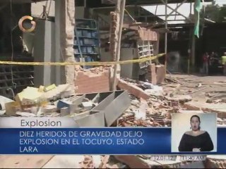 Diez heridos de gravedad deja explosión en El Tocuyo