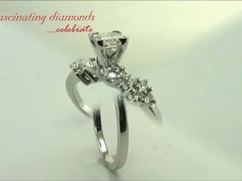 Princess Diamond Prong Set Fleur Diamond Engagement Ring