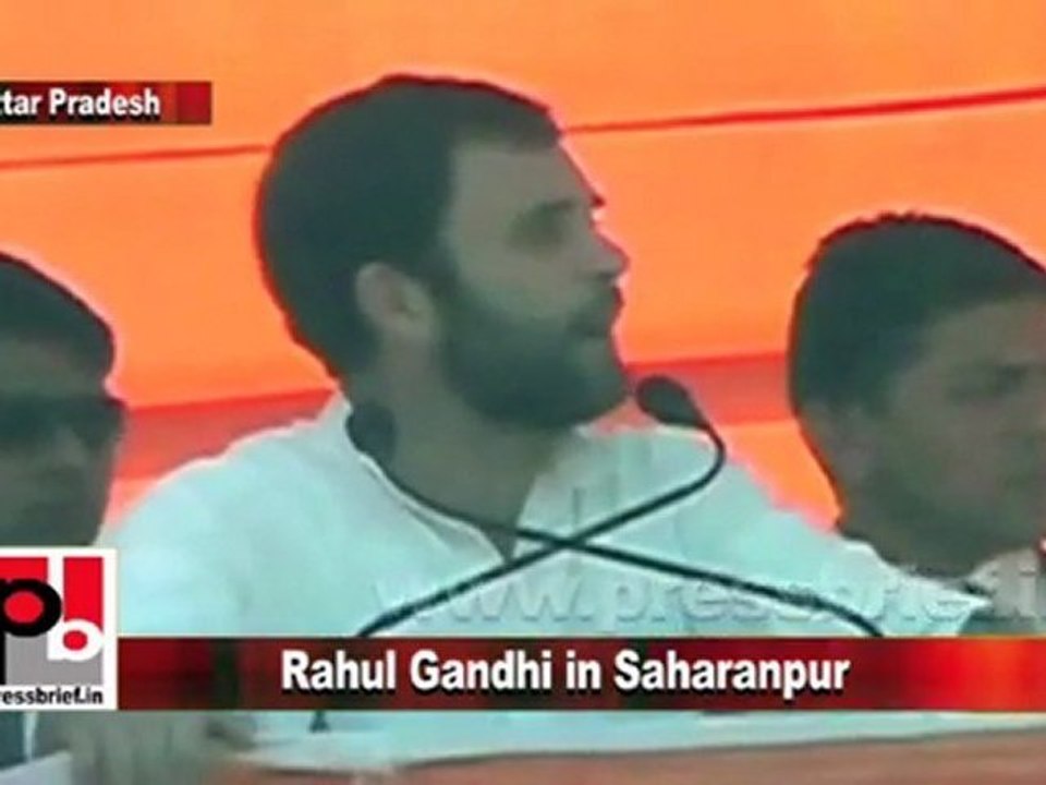 Congress Leader Rahul Gandhi in Saharanpur (U.P) Part 1
