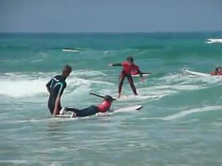 Hugo au surf, été 2011, Biscarosse.