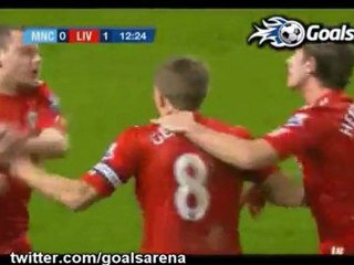 Bóng Đá + - Video clip - Bàn mở tỷ số của Steven Gerrard (LIVE- Man City 0-1 Liverpool)