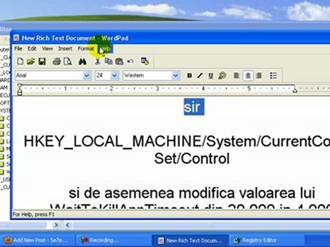 Cum sa faci ca Windows XP sa se inchida mai repede