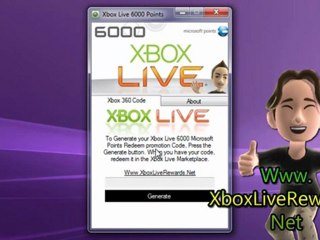 Xbox Live 6000 Microsoft Points Code Free Giveaway!!