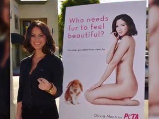 Olivia Munn Unveils Her Naked PETA Ads