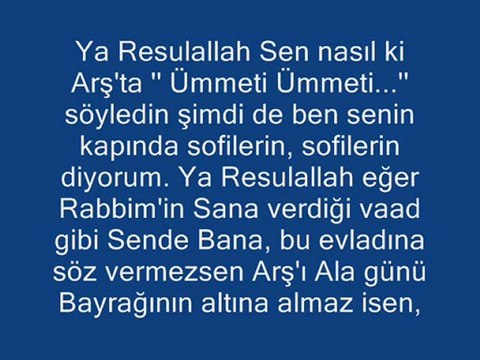 GAVS I SANİ hz nin HAC'DA YAPTIĞI DUA