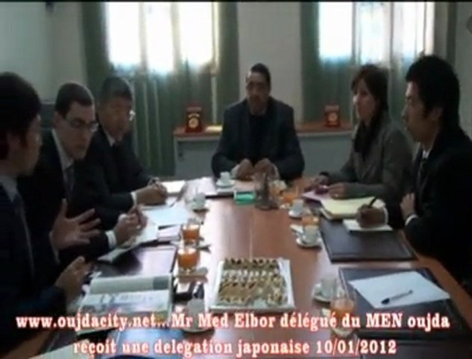السيد محمد البور النائب الاقليمي لنيابة وجدة انكاد يستقبل وفدا يابانيا