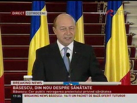 ( reformasanatate.ro) TVR1 13.01.2012 - Traian Basescu - Proiect Lege Reforma in Sanatate