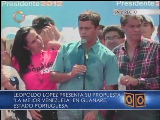 Leopoldo López le pidió al Presidente Chávez que tenga la valentía de hablar sobre la inseguridad