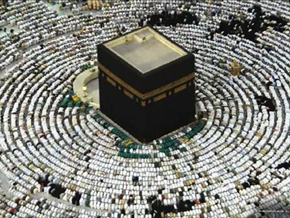 kaaba [mecque]vu d'oiseau (600 mètres ) vidéo amateur