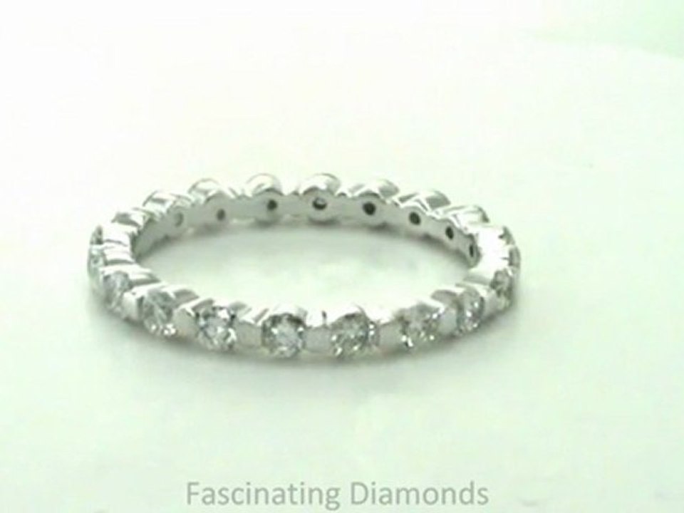 FDEWB102B            Round Cut Diamond Eternity Band In Bar Setting