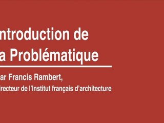 La question du logement : Francis Rambert