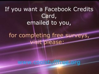 Facebook Credits Card | Free, Emailed to You (2015)