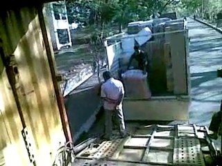 LOADING HOUSE HOLD GOODS IN CONTAINER  BY TRUCK   BY C L S PACKERS & MOVERS JAMSHEDPUR JHARKHAND