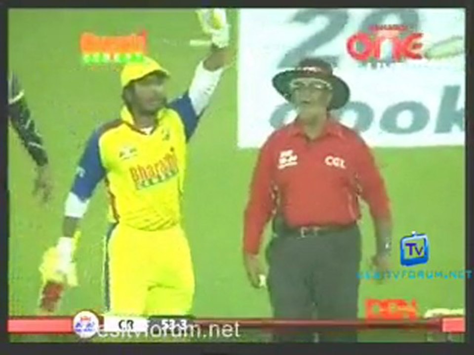 Mumbai Heroes vs. Chennai Rhinos -Chennai Rhinos Innings Ov11-12
