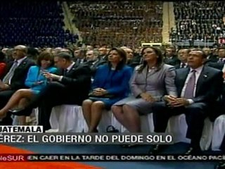 Otto Pérez Molina ofrece su primer discurso como presidente