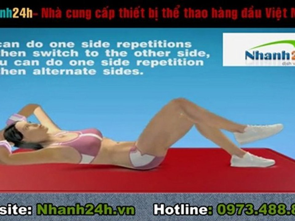 Hướng dẫn tập thể dục - Bài tập cơ bụng 9 - Nhanh24h.vn