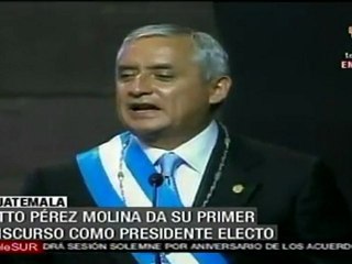 Primer discurso de presidente Otto Pérez Molina