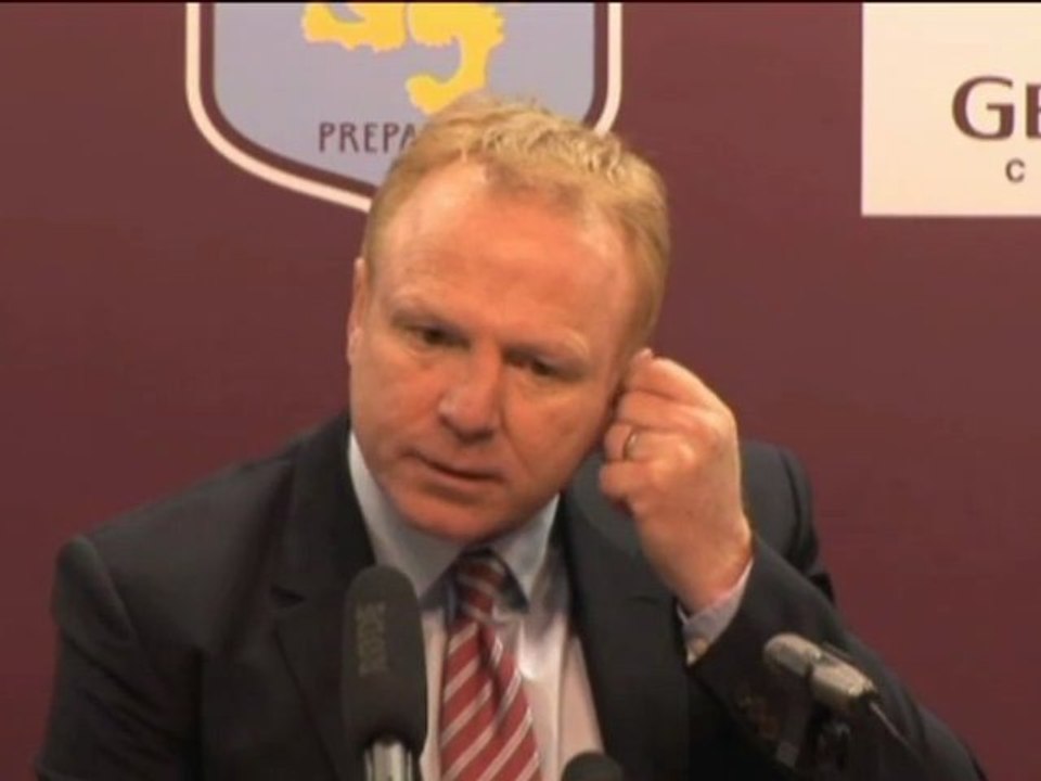 McLeish ist enttäuscht