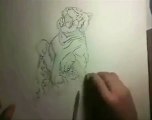 (WB°) Workman Bristly dessiner un tigre.