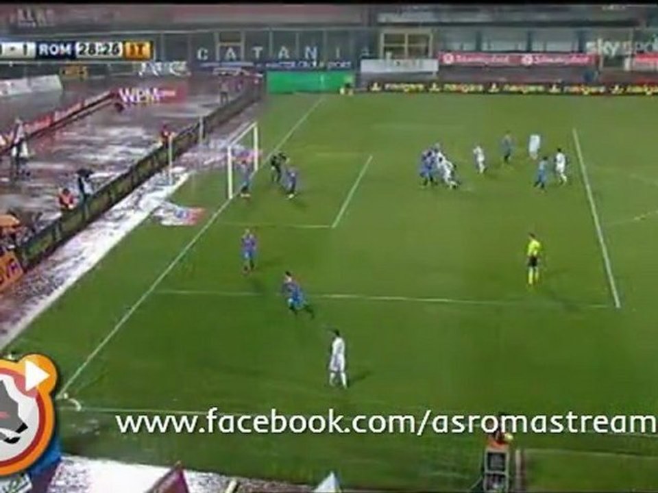 Gol di Daniele De Rossi | Carlo Zampa - Catania 1-1 Roma [Partita sospesa]