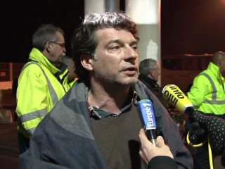 Imagens do navio logo após o acidente