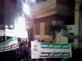 فري برس   حمص   القرابيص نريد دعم الجيش الحر 1 12 2011