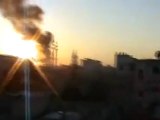 فري برس   قصف مدفعي عنيف وتصاعد اعمدة الدخان حمص ديربعلبة 4 12 2011