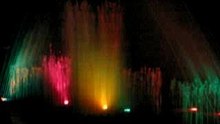 Efeitos luminosos na agua