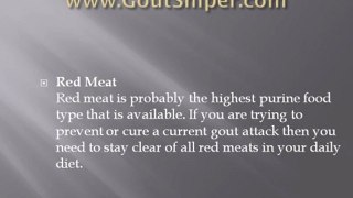 Gout and Foods to Avoid - Foods With Purine