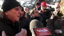 Roma - La protesta dei tassisti al Circo Massimo - Interviste
