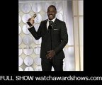 Idris Elba held up his award 69th Golden Globe Awards 2012