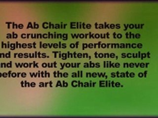 Ab Chair Elite  Black Mesh  Tighten and Tone Your Upper Abs