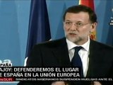 Rajoy: Defenderemos el lugar de España en la Unión Europea