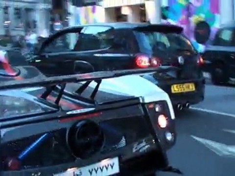 Pagani Zonda Cinque Roadster - Furious Revs, Hard acceleration!! Little DRIFT!