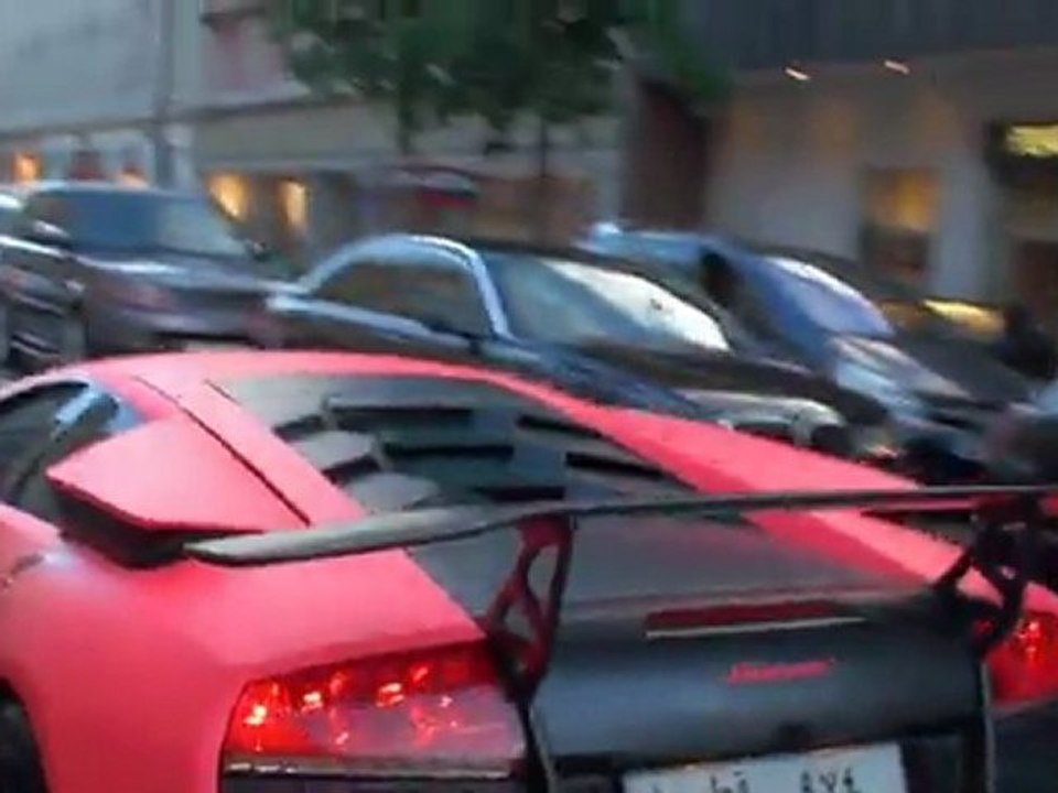 MATTE PINK Lamborghini Murcielago LP670-4SV - Driving Scenes, Revs and Acceleration