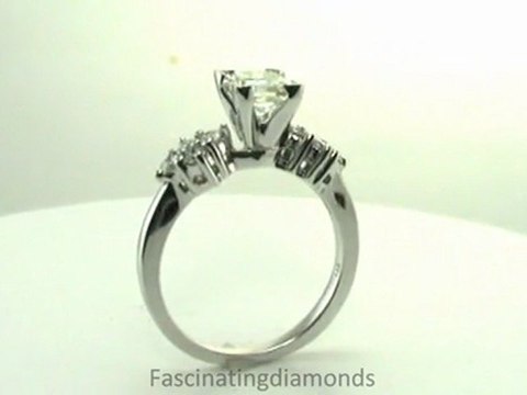 FDENS3082PRR Princess Diamond Prong Set Fleur Diamond Engagement Ring