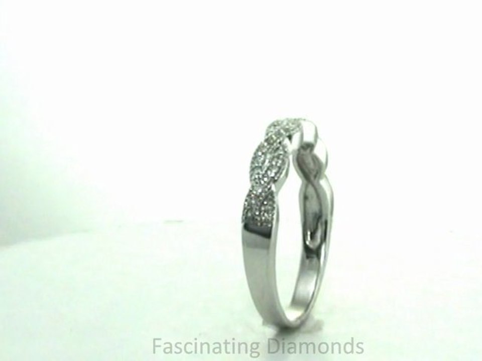 FDENS3031B          Round Cut Petite Diamond Anniversary Band In Pave Setting