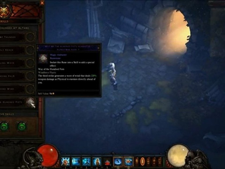 Diablo 3 : Bêta - Moine - Way of the Hundred Fists avec Runes