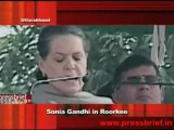 Sonia Gandhi campaigns for Congress in Roorkee, Uttarakhand 17 Jan 2012